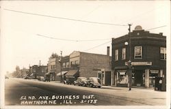 52nd Avenue Business District Hawthorne, IL Postcard Postcard Postcard