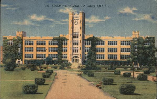 Senior High School Atlantic City, NJ Postcard