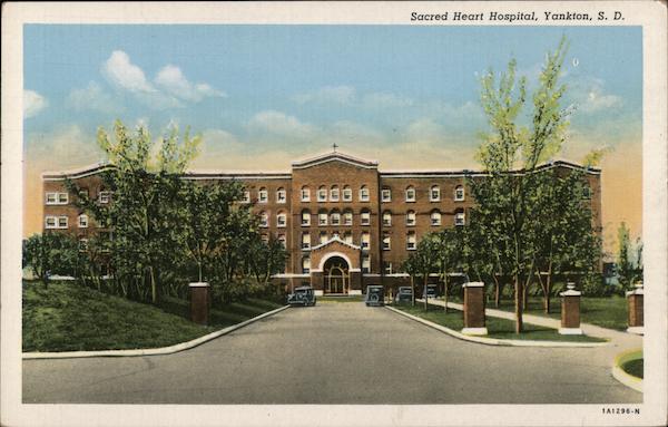 Sacred Heart Hospital Yankton, SD Postcard