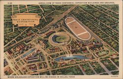 Aerial View of Texas Centennial Exposition and Grounds Dallas, TX Postcard Postcard Postcard