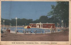 New Municipal Swimming Pool Postcard