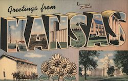 Greetings from Kansas Postcard Postcard Postcard