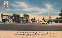 Campus Motel and COffee Shop Postcard