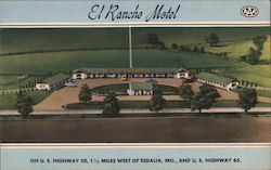 View of El Rancho Motel, Sedalia's Finest Postcard