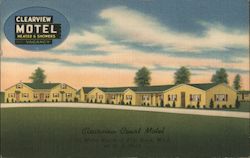 Clearview Court Motel Flat Rock, MI Postcard Postcard Postcard