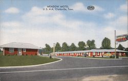 Meadow Motel on U.S. 41A Clarksville, TN Postcard Postcard Postcard