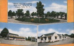 White Village Cabins Postcard