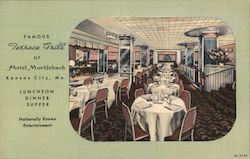 Famous Terrace Grill of Hotel Muehlebach Kansas City, MO Postcard Postcard Postcard