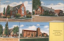 Representative Churches Postcard