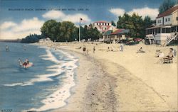 Waldameer Beach showing cottages and hotel Erie, PA Postcard Postcard Postcard