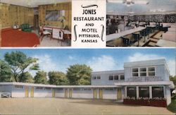 Jones Restaurant and Motel Pittsburg, KS Postcard Postcard Postcard