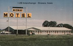 Midway Motel Onawa, IA Postcard Postcard Postcard