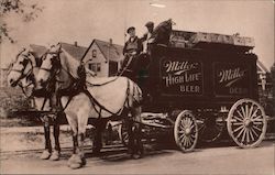 Miller Brewing Company Horse Cart Milwaukee, WI Breweriana Postcard Postcard Postcard