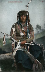 Comanches Brave Native Americana Postcard Postcard Postcard