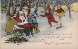 The Christmas story I've to tell Is just to say I wish you well. Postcard