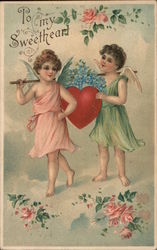 To My Sweetheart Cupid Postcard Postcard Postcard