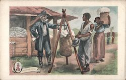 Weighing Cotton Postcard