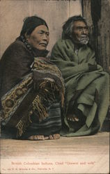 British Columbian Indians, Chief "Orewat and wife" Postcard