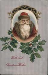 With Best Christmas Wishes Santa Claus Postcard Postcard Postcard