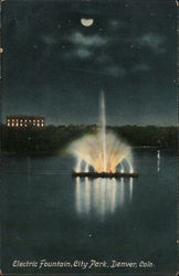 Electric Fountain, City Park Denver, CO Postcard Postcard Postcard