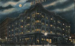 Night View Albany Hotel Postcard