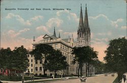 Marquette University and Gesu Church Milwaukee, WI Postcard Postcard Postcard