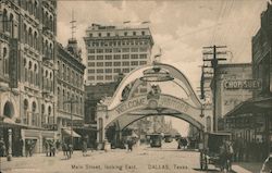 Main Street Looking East Dallas, TX Postcard Postcard Postcard