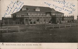 Stock Pavilion, State Fair Grounds Sedalia, MO Postcard Postcard Postcard