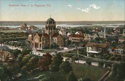 Northwest View of St. Augustine, Fl. Florida Postcard Postcard Postcard