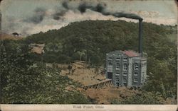 Y&O Railroad Power Plant West Point, OH Postcard Postcard Postcard