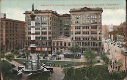 Lafayette Square, Showing Soldiers & Sailors Monument Postcard