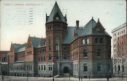 Public Library Building Postcard