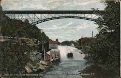 Lower Falls, Genesee River, showing Driving Park Avenue Bridge Rochester, NY Postcard Postcard Postcard