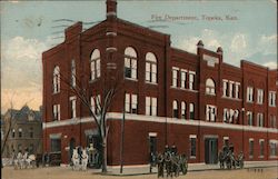 Fire Department Topeka, KS Postcard Postcard Postcard