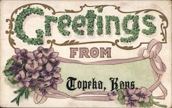 Greetings From Topeka, Kans. Postcard