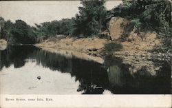 Neosha River Scene near Iola Postcard