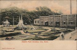 Electric Park Gardens Iola, KS Postcard Postcard Postcard