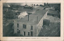 Lanyon Zinc Company Works No. 1 Iola, KS Postcard Postcard Postcard