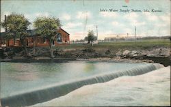 Iola's Water Supply Station Kansas Postcard Postcard Postcard