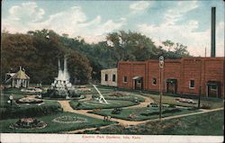 Electric Park Garden Iola, KS Postcard Postcard Postcard