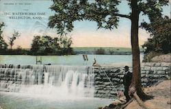 The Waterworks Dam Wellington, KS Postcard Postcard Postcard