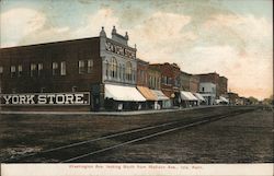 Washington Avenue looking North from Madison Ave Iola, KS Postcard Postcard Postcard