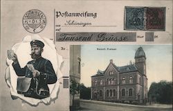 Postanweisung - aus Schöningen Tausend Grüsse Germany Postcard Postcard Postcard