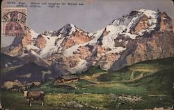 Eiger, Mönch und Jungfrau von Mürren aus Switzerland Postcard Postcard Postcard