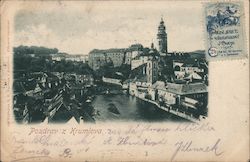 Pozdrav z Krumlova Český Krumlov, Czech Republic Eastern Europe Postcard Postcard Postcard