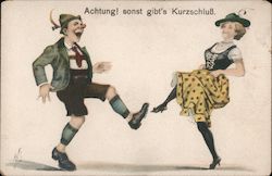 Achtung ! Sonst gibt's Kurzschluss Germany Postcard Postcard Postcard