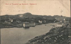 Parti af Thuestad og Baarsvik i Rokesund Norway Postcard Postcard Postcard