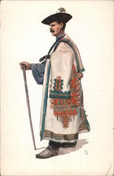 Shepherd in traditional attire Postcard