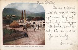 Typical Sugar Making Plantation of the West Indies Farming Postcard Postcard Postcard