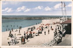 Paradise Bathing Beach Nassau, Bahamas Caribbean Islands Postcard Postcard Postcard